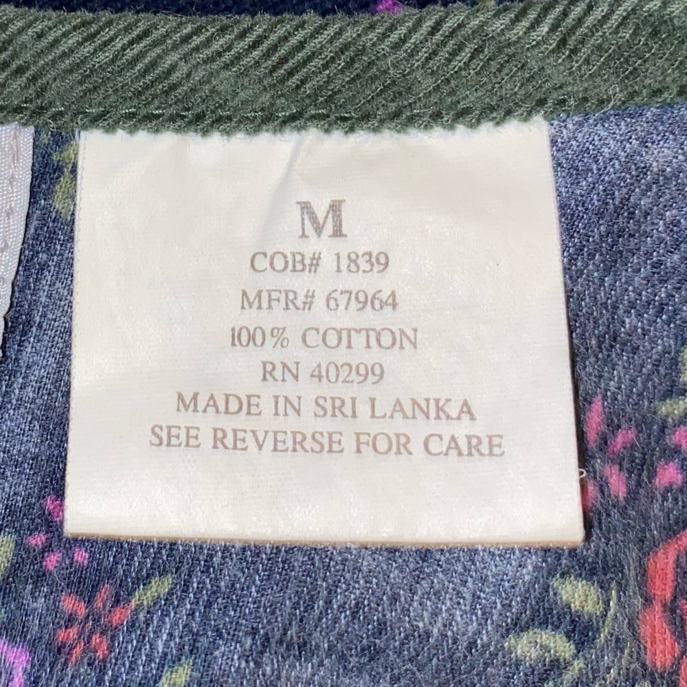 REAL COMFORT corduroy floral sleeveless tank maxi 2 pocket navy green Y2K size M - Picture 7 of 12